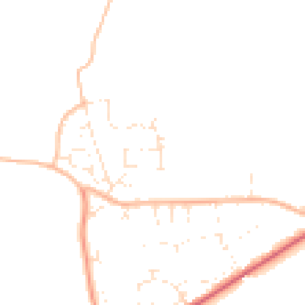 Daytime road noise heatmap for DT2 8WU