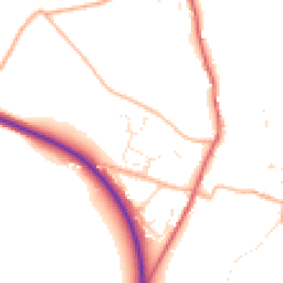 Daytime road noise heatmap for DT2 9FW