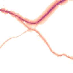 Daytime road noise heatmap for DT2 9TA