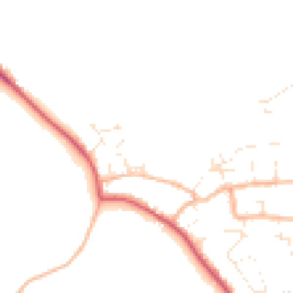 Daytime road noise heatmap for DT3 4GU