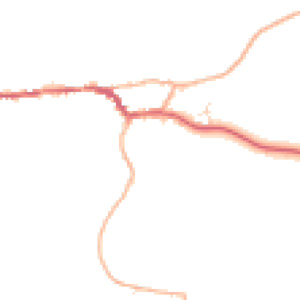 Daytime road noise heatmap for DT3 4JJ