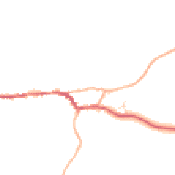 Daytime road noise heatmap for DT3 4JP