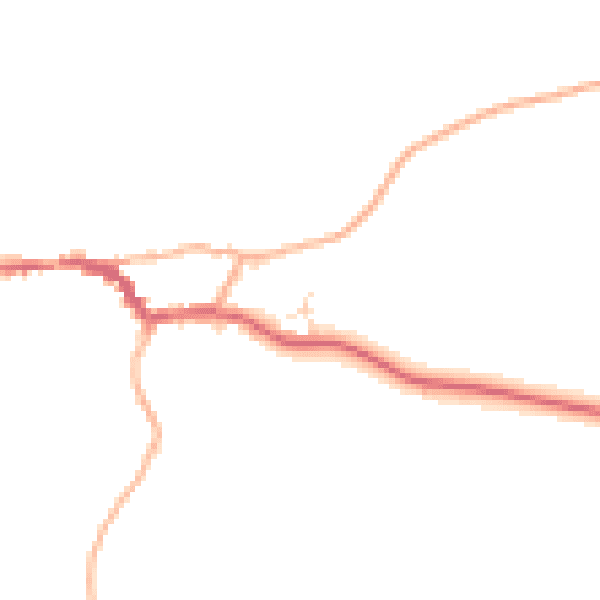 Daytime road noise heatmap for DT3 4LD