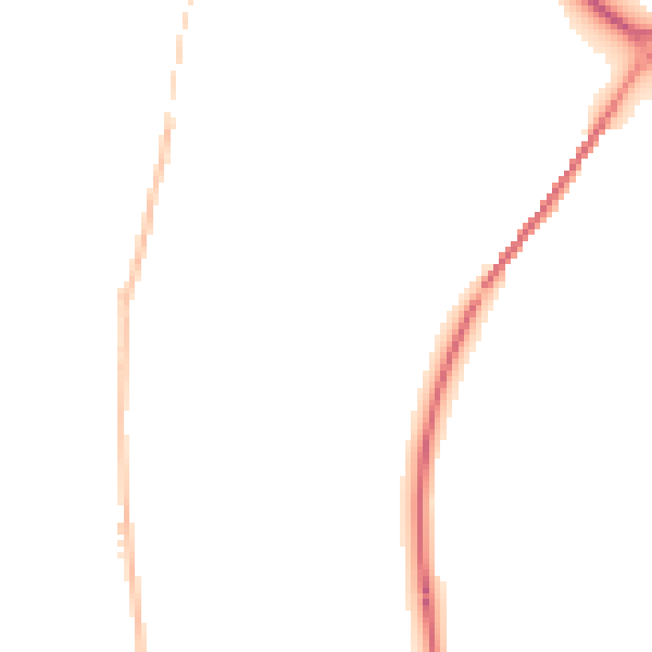 Night-time road noise heatmap for DT3 5RB
