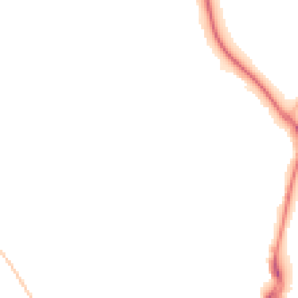 Night-time road noise heatmap for DT4 0AG