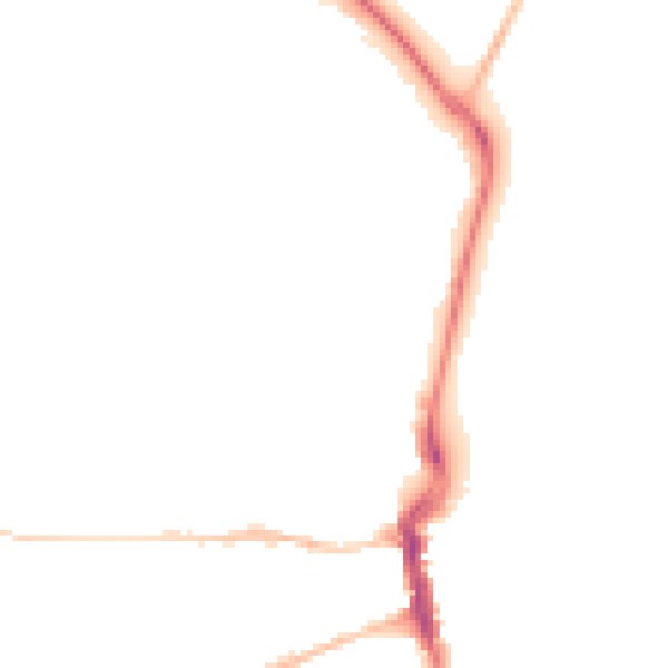 Night-time road noise heatmap for DT4 0AX