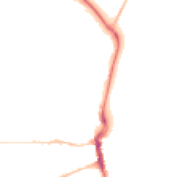 Night-time road noise heatmap for DT4 0BQ