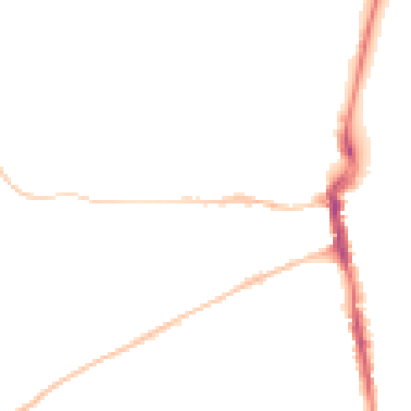 Night-time road noise heatmap for DT4 0BW