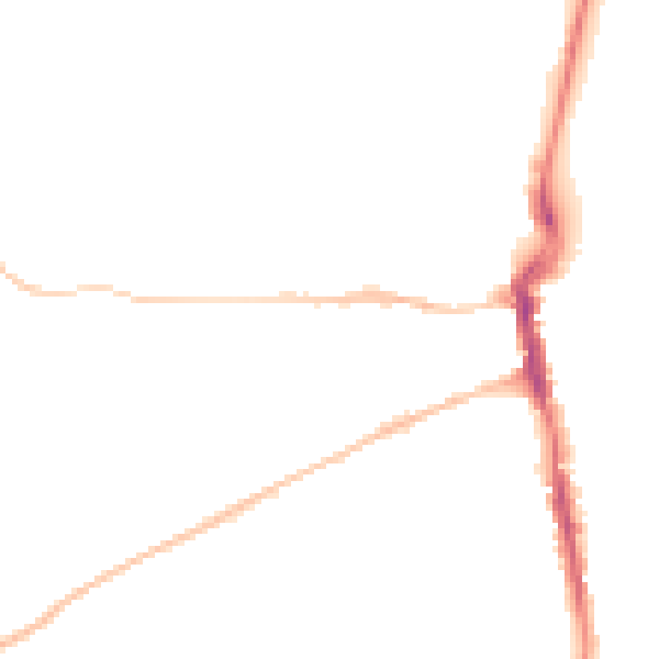 Night-time road noise heatmap for DT4 0BX