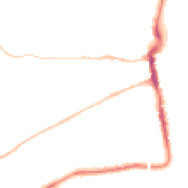 Night-time road noise heatmap for DT4 0DB