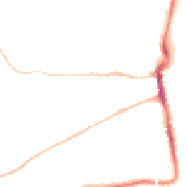 Night-time road noise heatmap for DT4 0DG