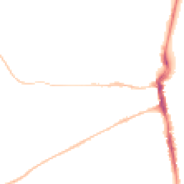 Night-time road noise heatmap for DT4 0DJ