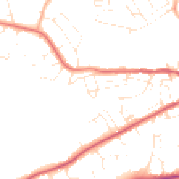 Daytime road noise heatmap for DT4 0DN