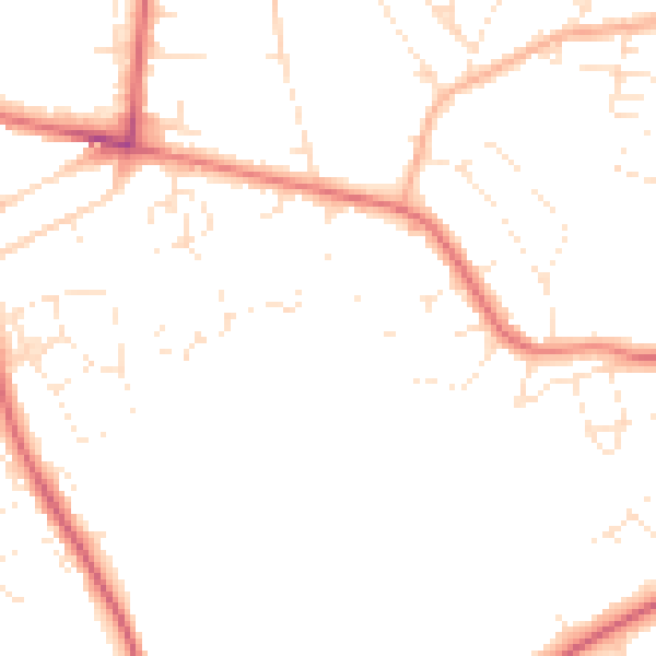 Daytime road noise heatmap for DT4 0FN