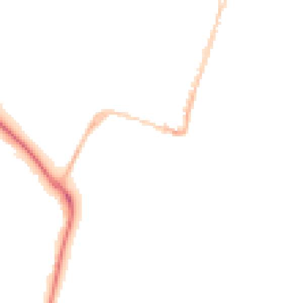 Night-time road noise heatmap for DT4 7DD
