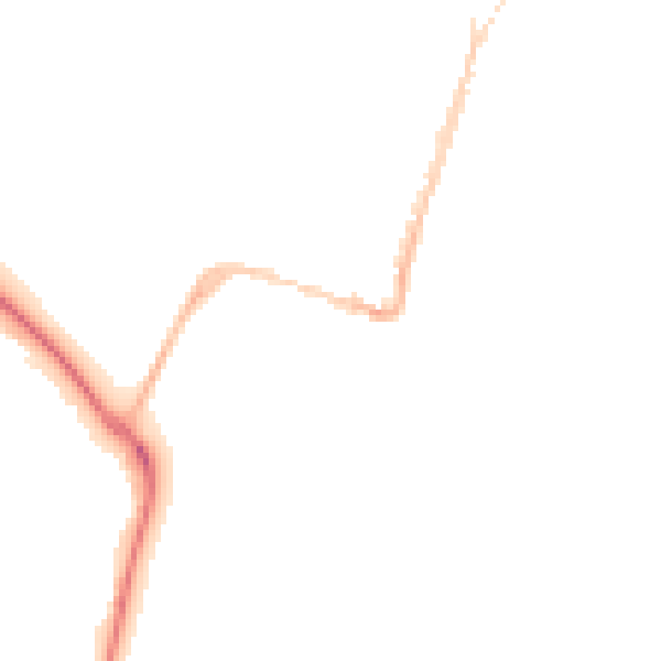 Night-time road noise heatmap for DT4 7DL