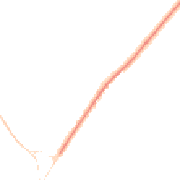 Night-time road noise heatmap for DT4 7EN