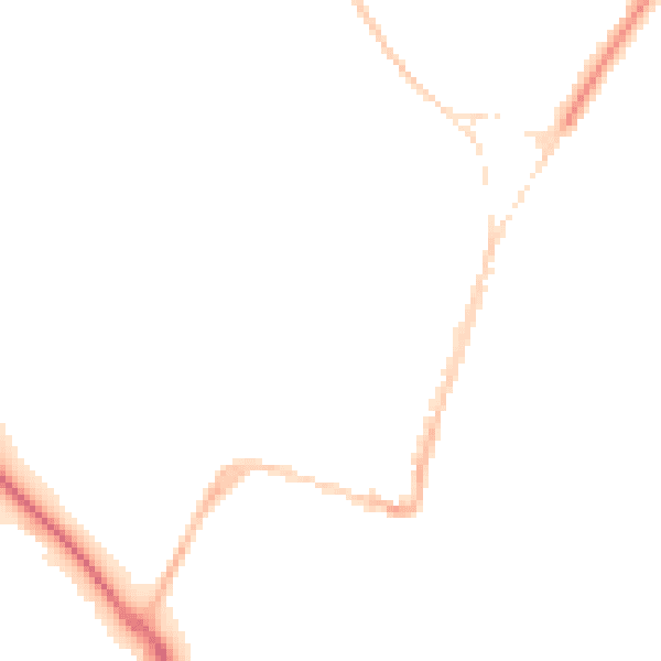 Night-time road noise heatmap for DT4 7HW
