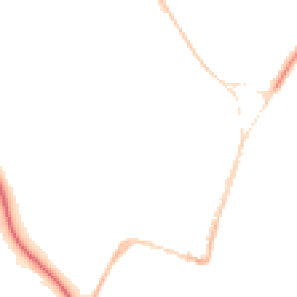 Night-time road noise heatmap for DT4 7JG