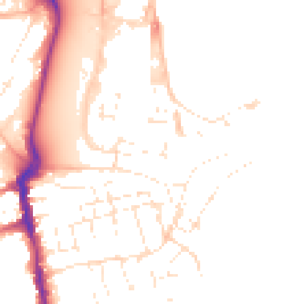 Daytime road noise heatmap for DT4 8AX