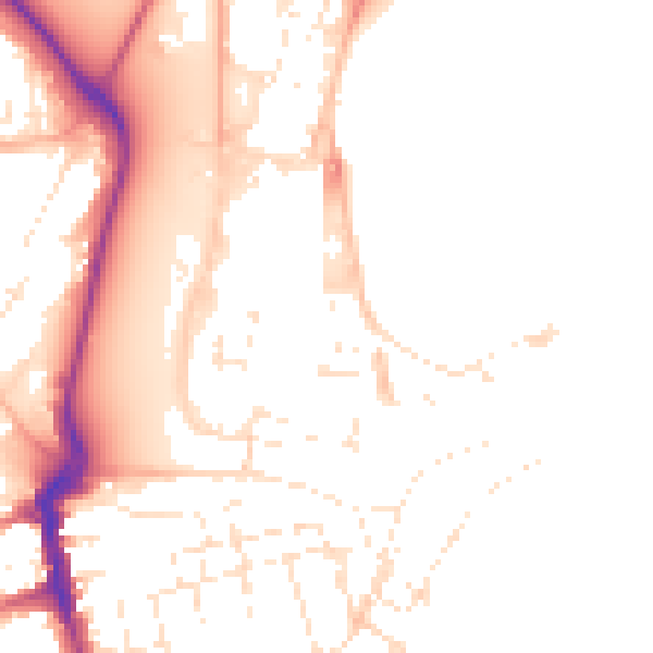 Daytime road noise heatmap for DT4 8BB