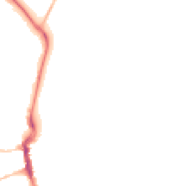 Night-time road noise heatmap for DT4 8EJ