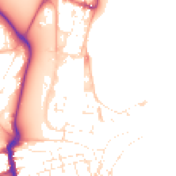 Daytime road noise heatmap for DT4 8HF