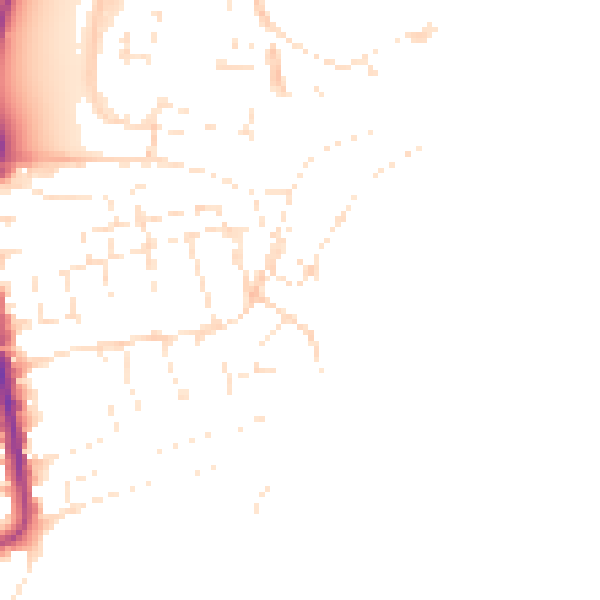 Daytime road noise heatmap for DT4 8UJ