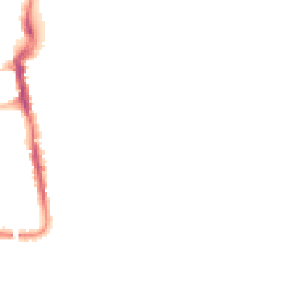 Night-time road noise heatmap for DT4 8UT