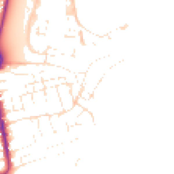 Daytime road noise heatmap for DT4 8XE