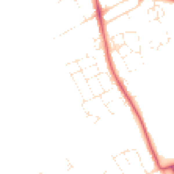 Daytime road noise heatmap for DT4 9EE