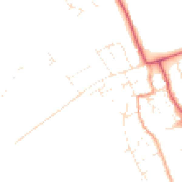 Daytime road noise heatmap for DT4 9HJ