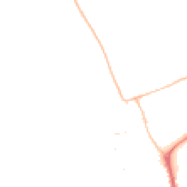 Night-time road noise heatmap for DT4 9JA