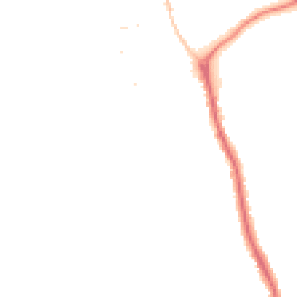 Night-time road noise heatmap for DT4 9NW