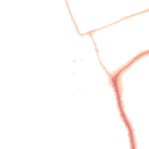 Night-time road noise heatmap for DT4 9NZ
