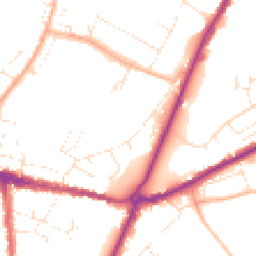 Daytime road noise heatmap for DT6 3BZ