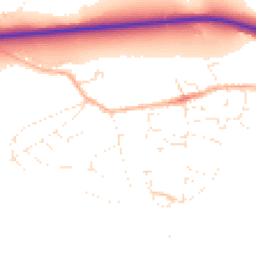 Daytime road noise heatmap for DT6 6BA