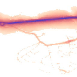 Daytime road noise heatmap for DT6 6NY