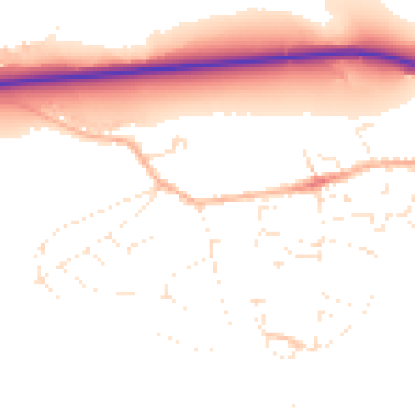 Daytime road noise heatmap for DT6 6PF