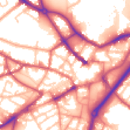Daytime road noise heatmap for DY1 1HA