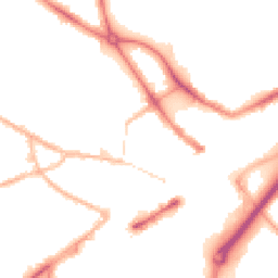 Night-time road noise heatmap for DY1 1HP