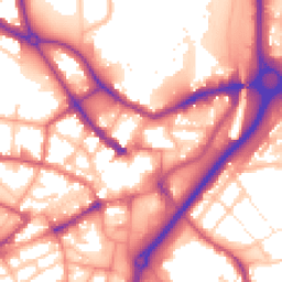 Daytime road noise heatmap for DY1 1LA