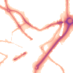 Night-time road noise heatmap for DY1 1LA