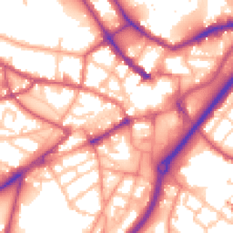 Daytime road noise heatmap for DY1 1PS