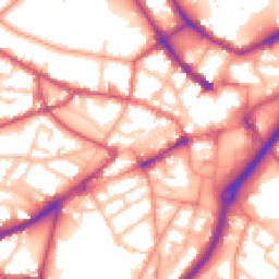 Daytime road noise heatmap for DY1 1QE