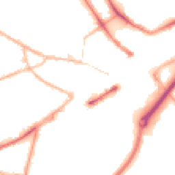 Night-time road noise heatmap for DY1 1QE