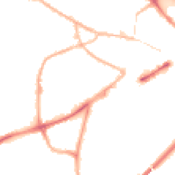 Night-time road noise heatmap for DY1 1SL