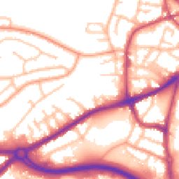 Daytime road noise heatmap for DY1 2DD