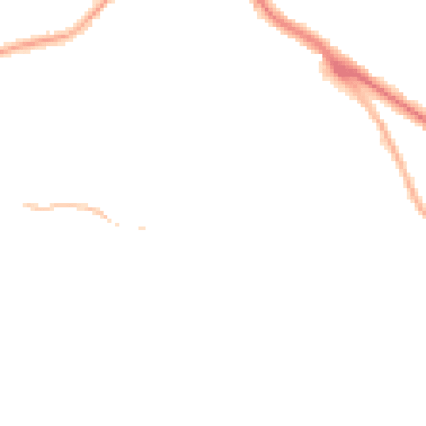Night-time road noise heatmap for DY1 2GA