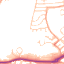 Daytime road noise heatmap for DY1 2PN